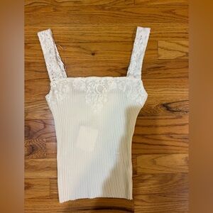 NWT White Lace Tank